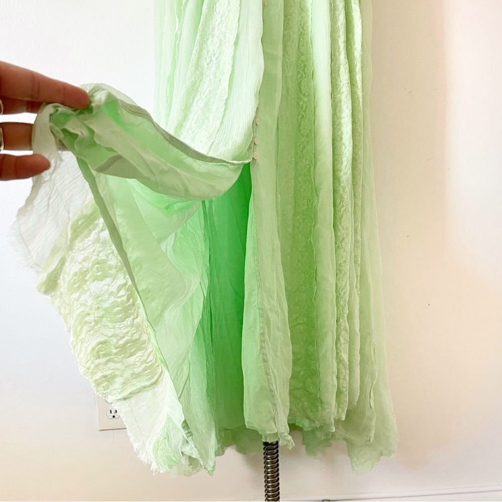 Free People Green Sweet Sea Lace Maxi Dress Size Large NWOT - Picture 6 of 10